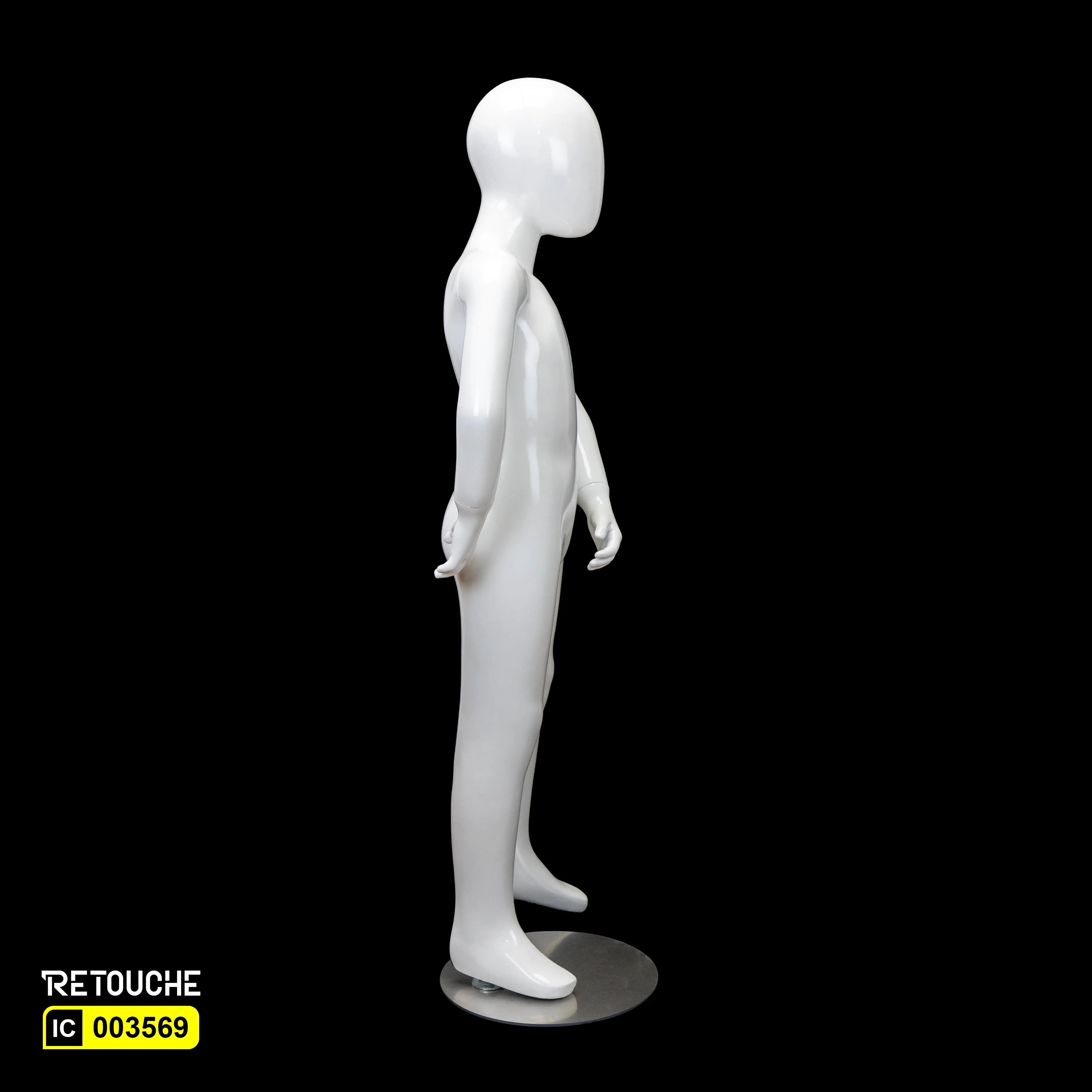 Kids Mannequin Full Body Egg Face, White Color Children Mannequin