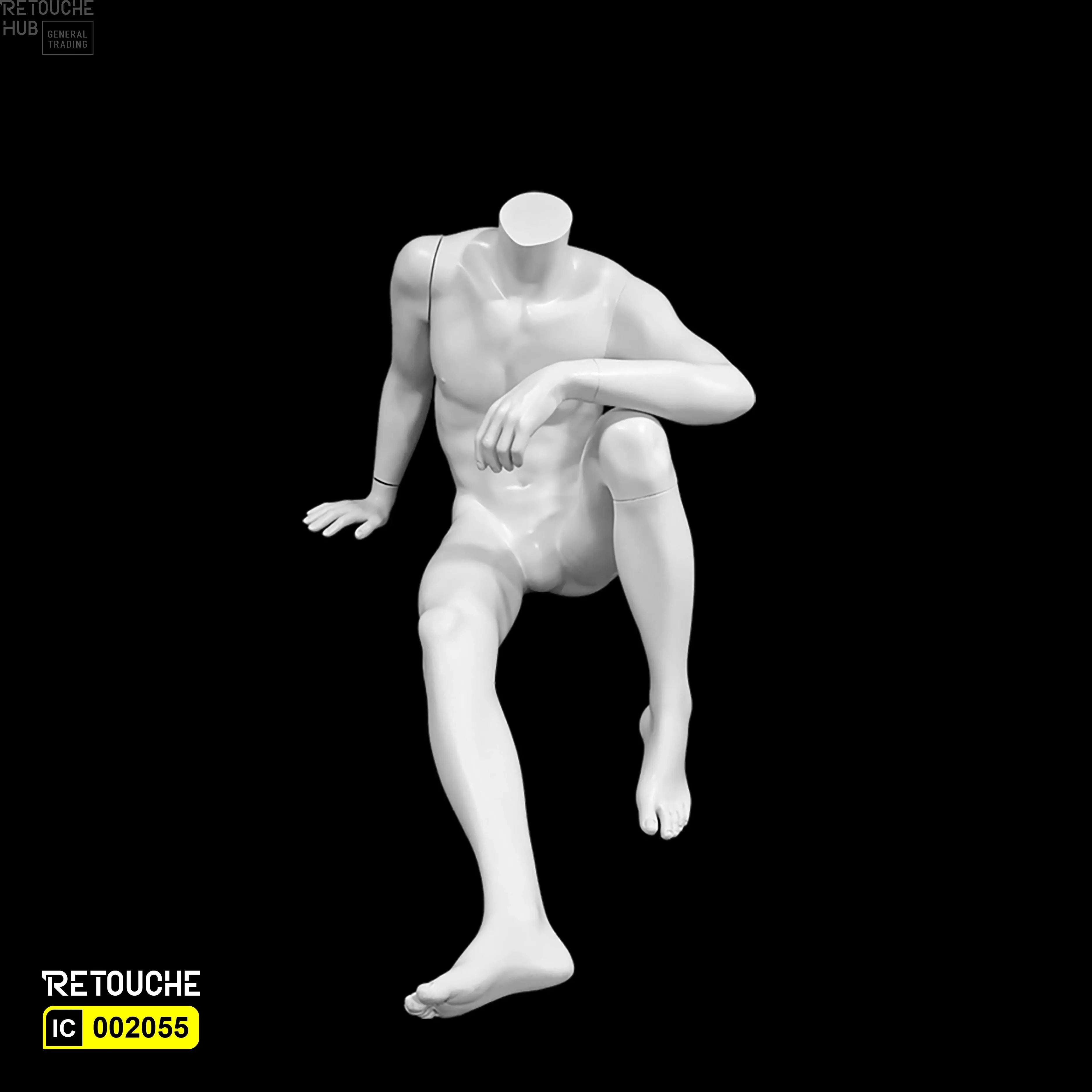 Male Mannequin, Full Body, White Color - Retouche Hub General Trading LLC®