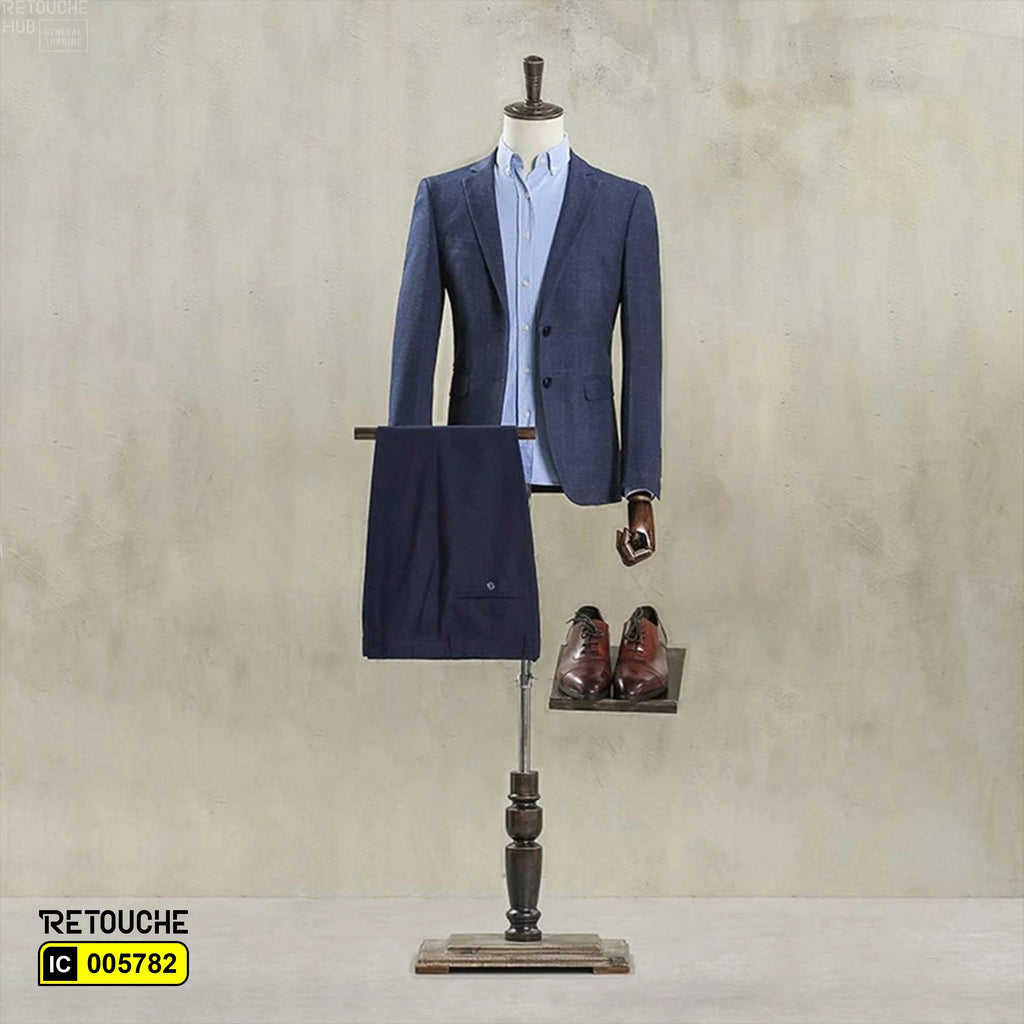 Male Suit Display, , Torso Mannequin with Shoe Rack, Adjustable Male Mannequin