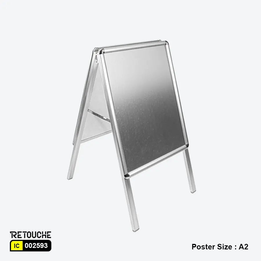 Metal Advertising A Board, Snap Frame, Double-Sided, Foldable, Poster size : A2 Clothes Hanging Stands