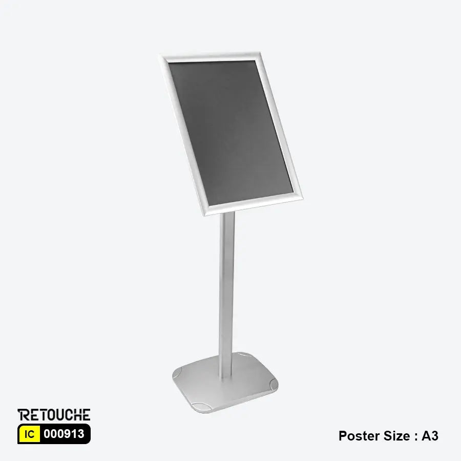 Metal Advertising Poster Display Floor Stand, Snap-Frame, Poster Supermarket Equipment