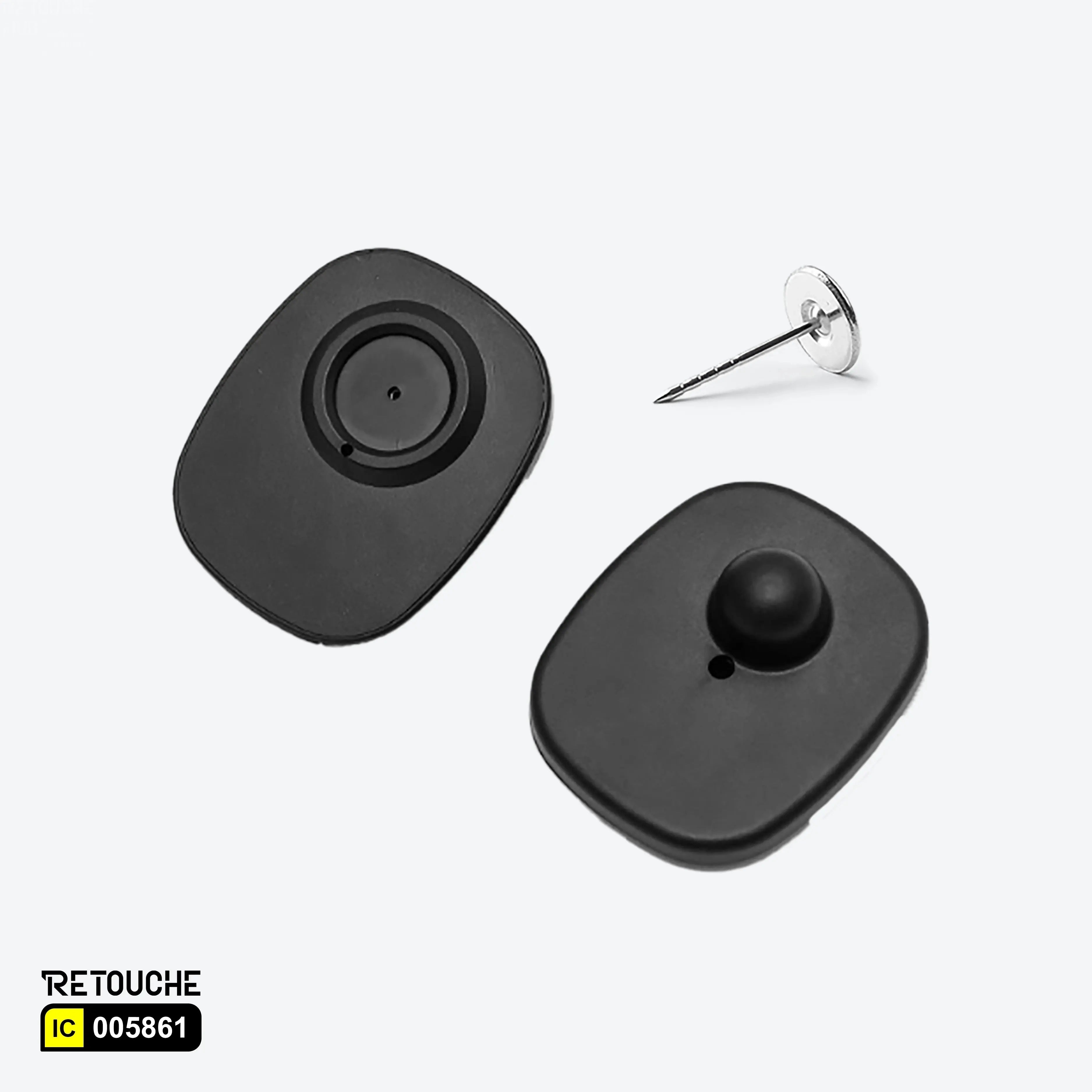 Mini Square Tag W/Pin Grey & Black, (1000 Tags+1000 Pins)