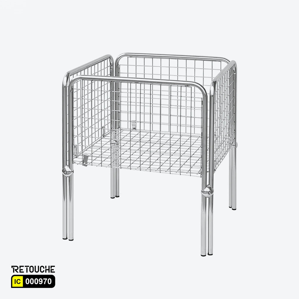 Multi-use Storage Basket, Metal, Chrome Plated Supermarket Equipment