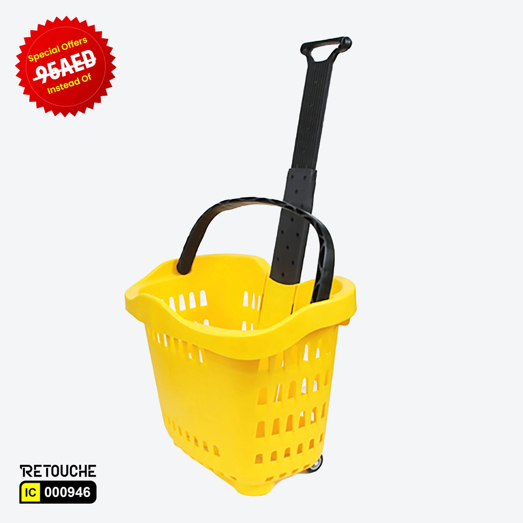 Shopping Basket Trolley, Plastic Supermarket Equipment