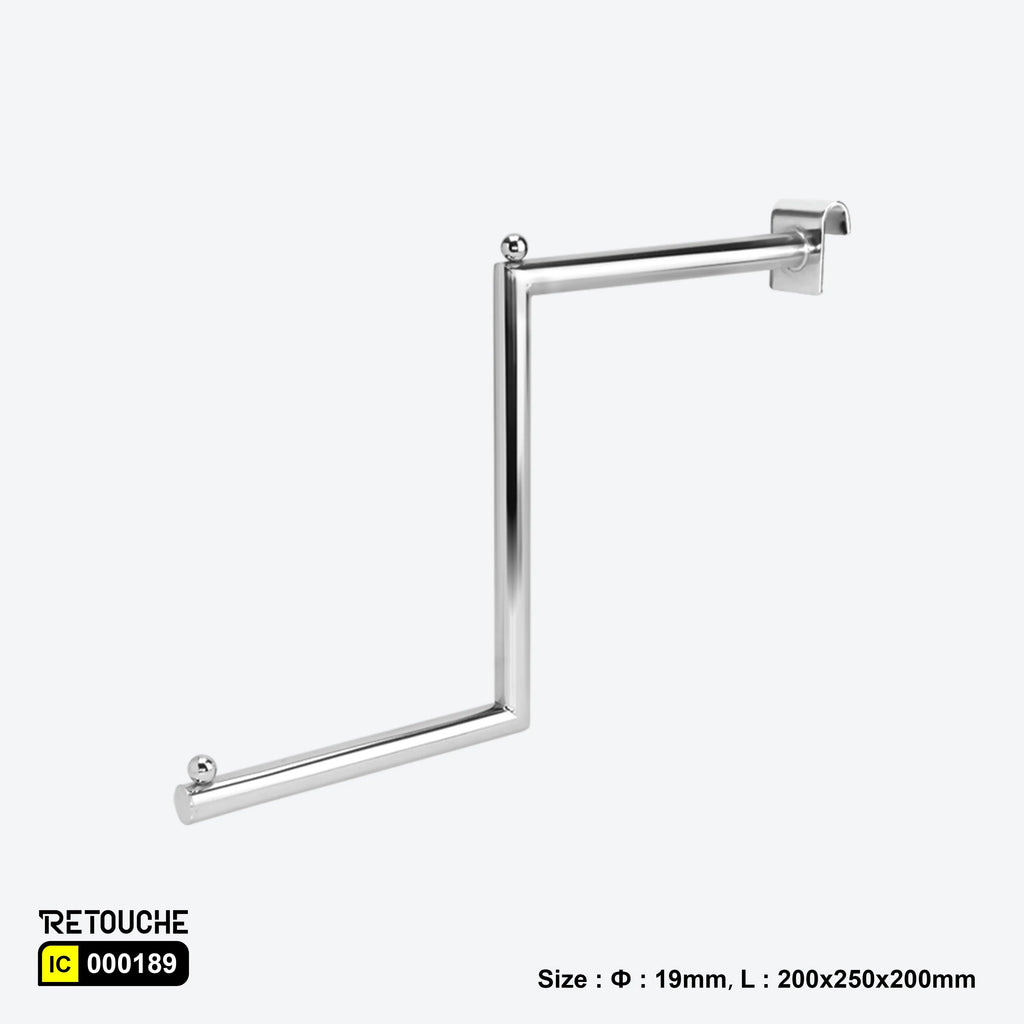 Stepped Display Hook for Oval Crossbar, with Beads, Metal Oval Tube & Accessories
