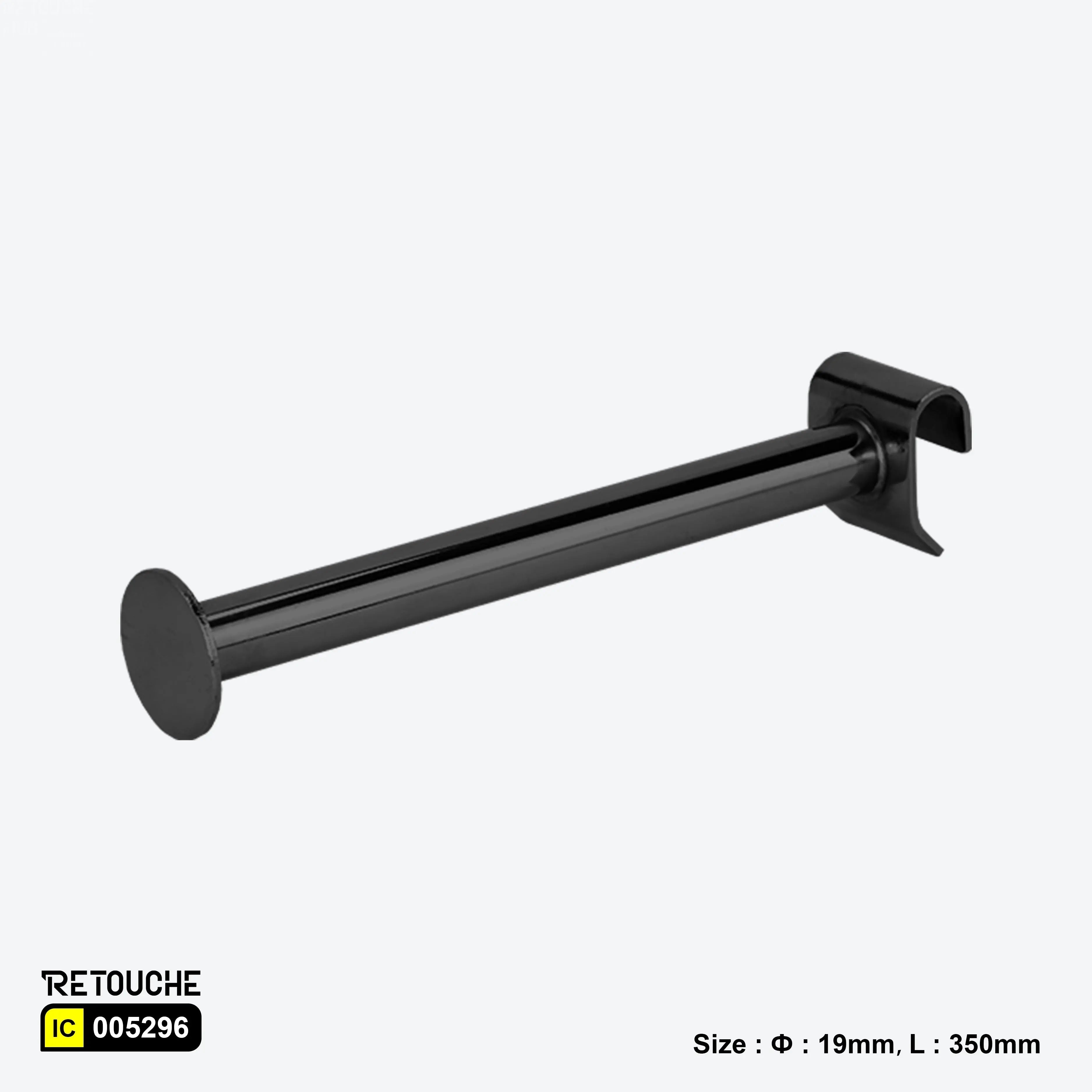 Straight Display Hook for Oval Crossbar, Metal ,Black Oval Tube & Accessories